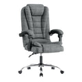 Chaise de bureau ergonomique en tissu gris avec accoudoirs réglables